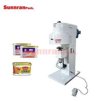 Máy đóng nắp bán tự động, máy đóng nắp lon vuông cho thịt cá đóng hộp