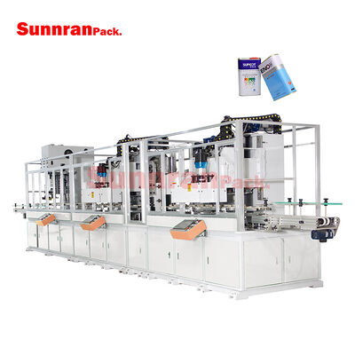 Dây chuyền sản xuất chế tạo thân lon thiếc kim loại hình vuông chữ nhật nhỏ hoàn toàn tự động Máy làm lon với công suất 80 lon/phút
