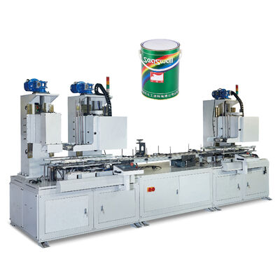 Máy làm lon sơn tròn hoàn toàn tự động 0,5-3L Máy làm lon kim loại với công suất 60 lon / phút